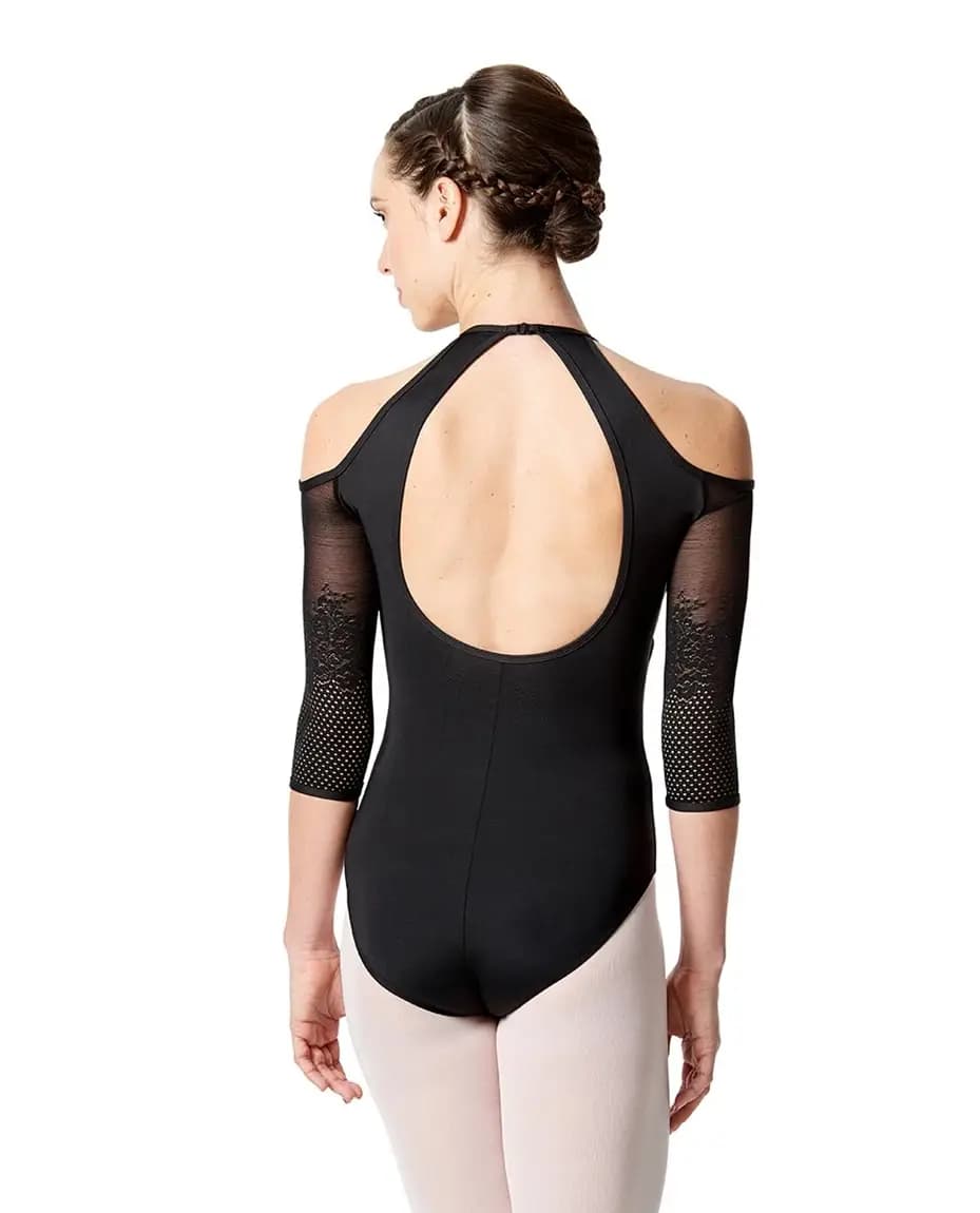 3/4 Sleeve Leotard Floral Mesh Justyna