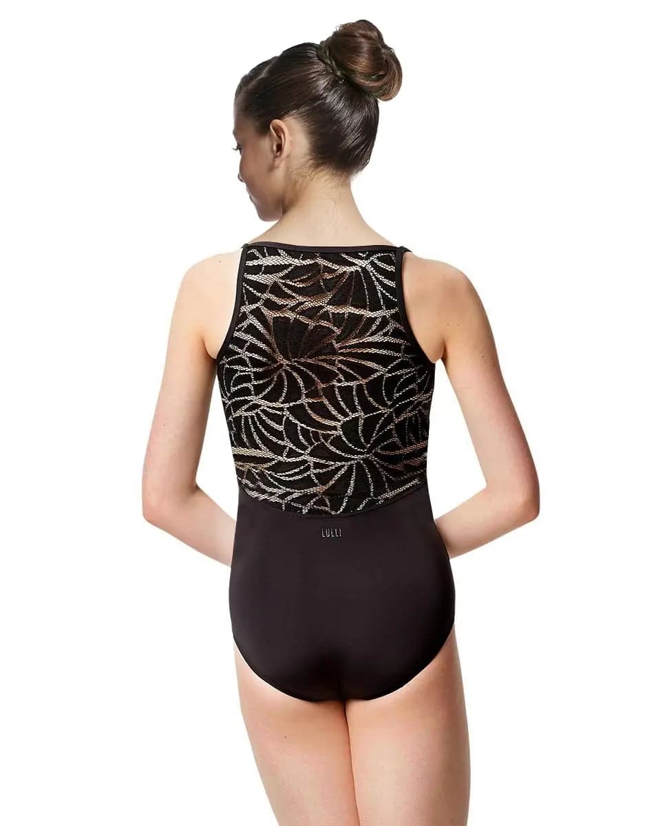 Girls Geo Mesh Camisole Leotard Amanda