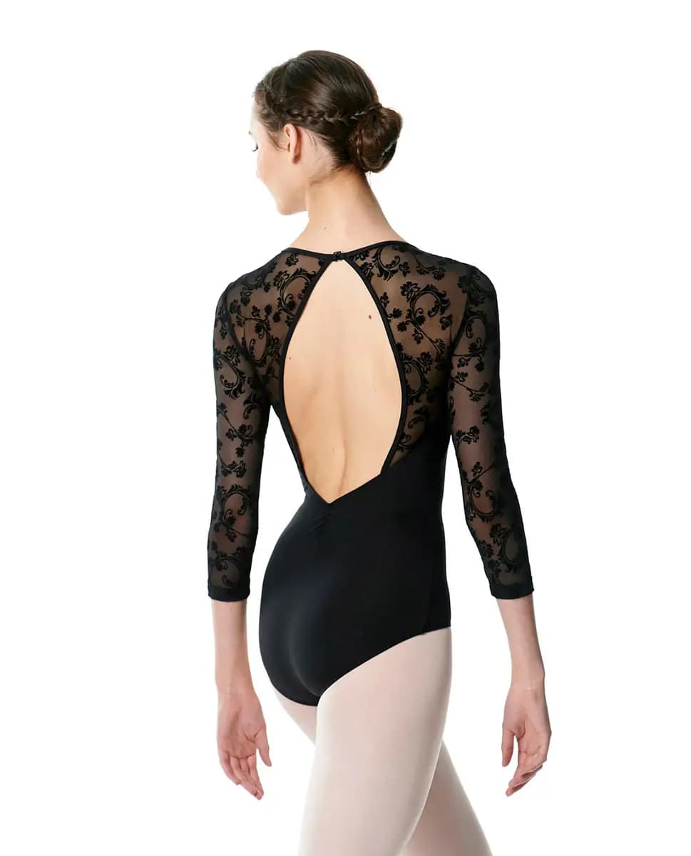 Long Sleeve Leotard Albertine Flower Mesh
