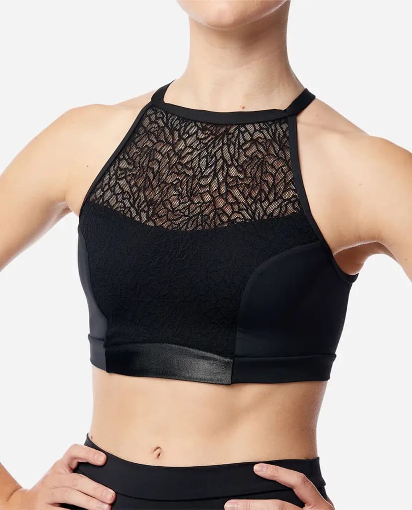 Womens High Neck Crop Top Ada