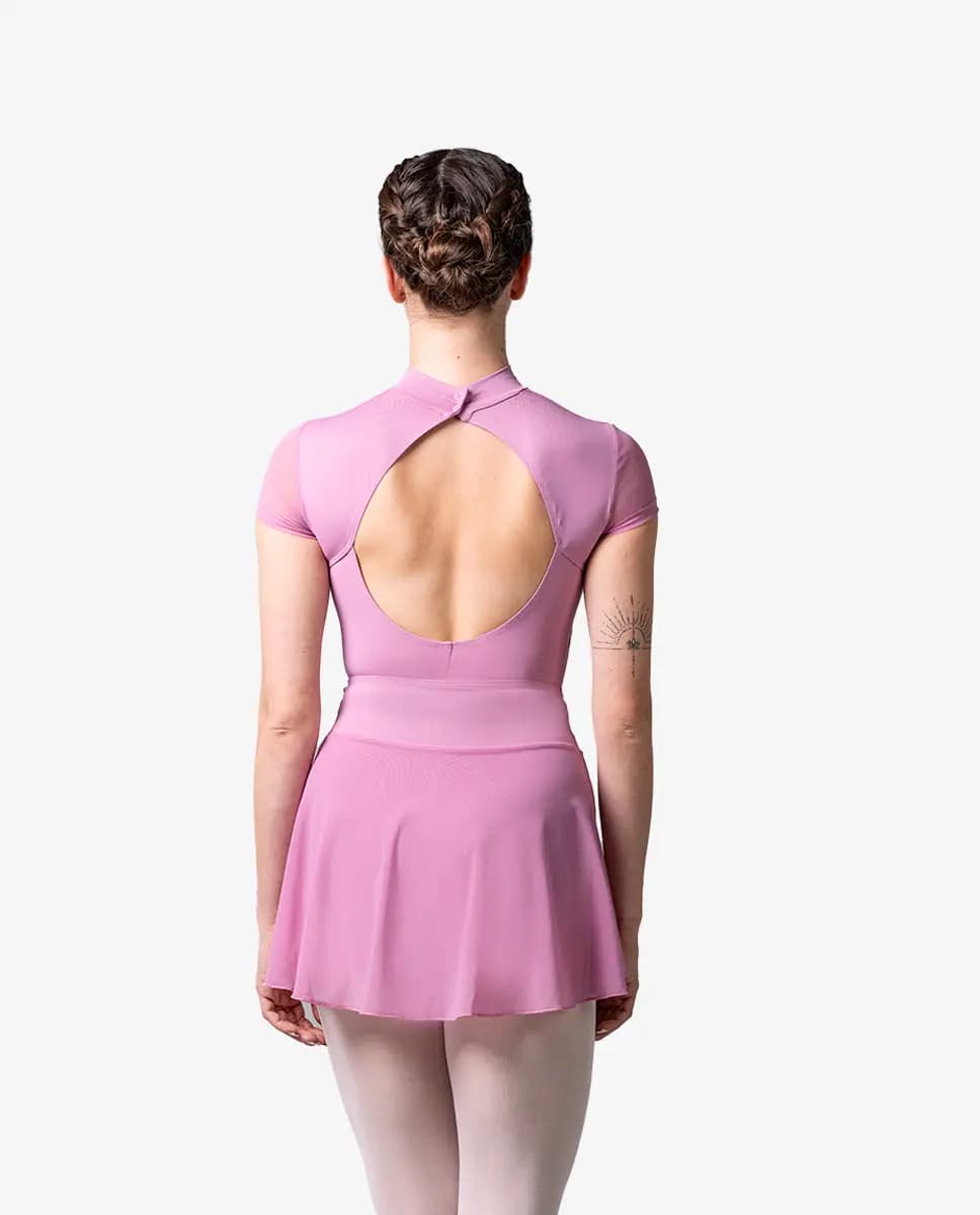 Womens High Low Pull-On Mesh Dance Skirt Selene