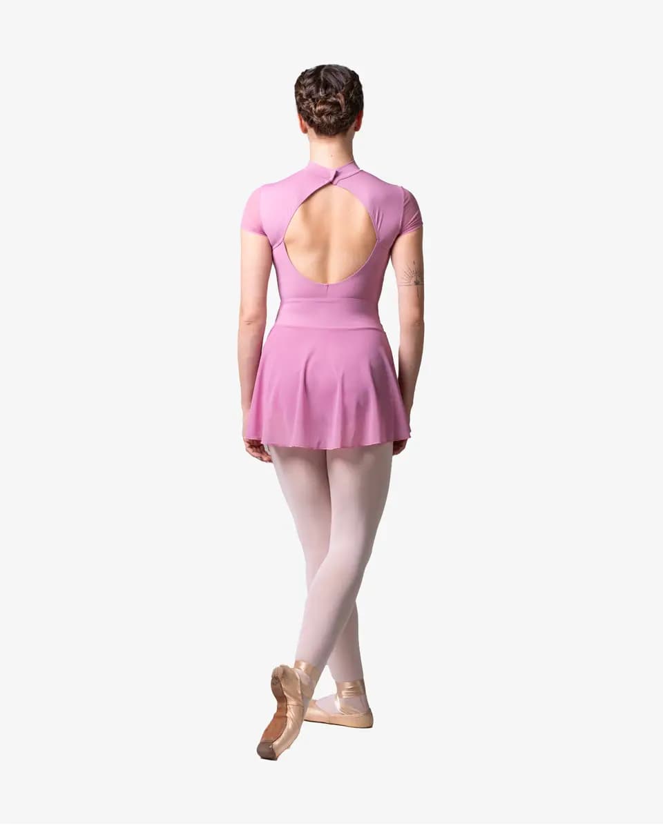 Womens High Low Pull-On Mesh Dance Skirt Selene