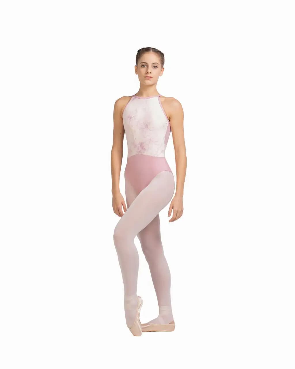 High Neck Halter Secret Garden Leotard Ada