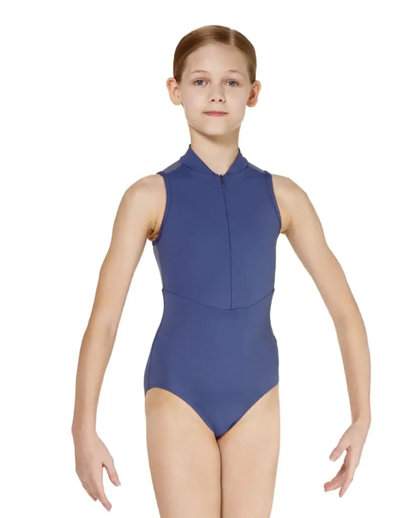 Girls Halter Zip Front Leotard Chane