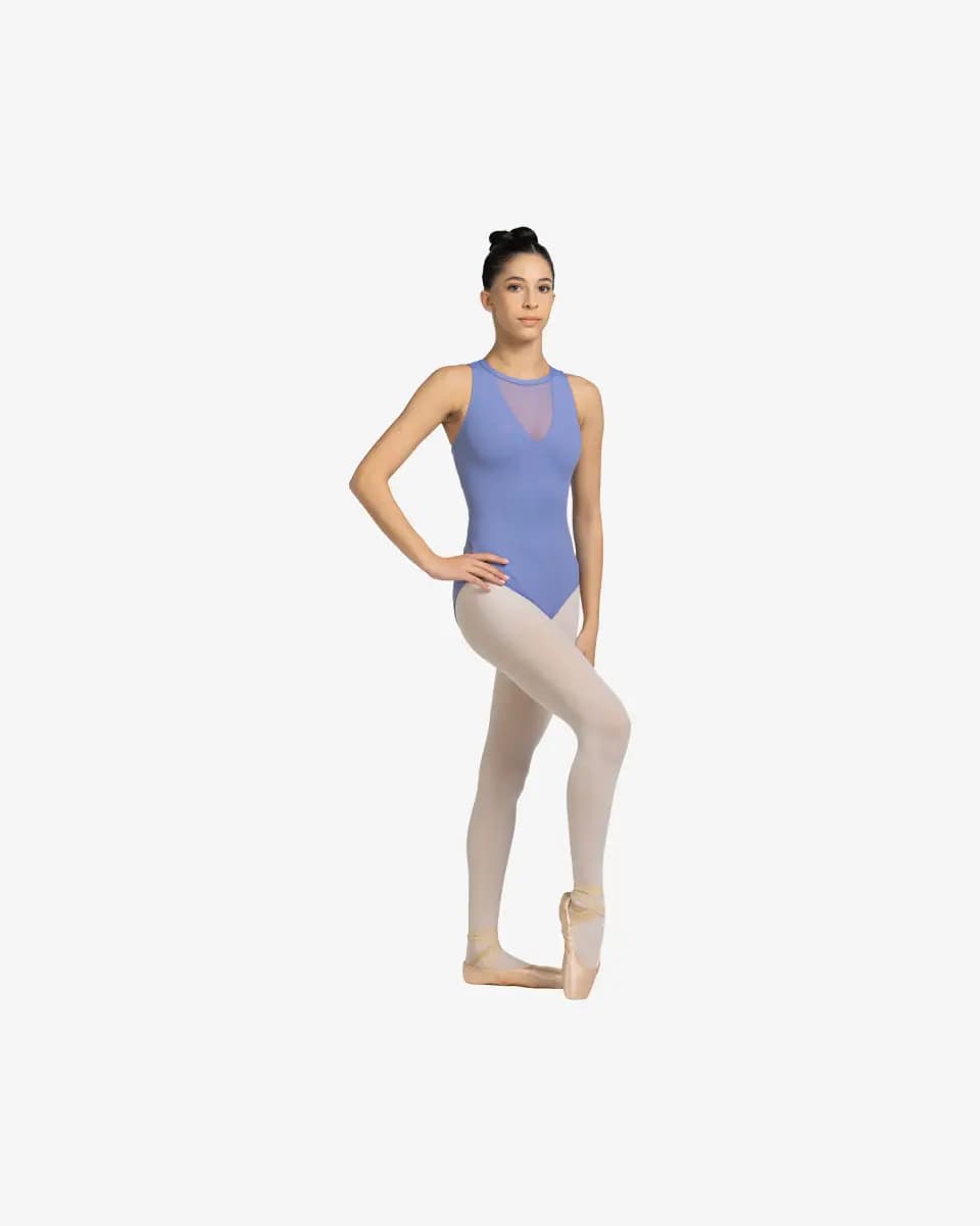 Womens High Neck Mesh Leotard Aaliyah