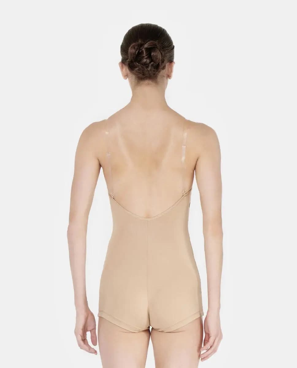 Undergarment Short Unitard Clear Straps Liliana