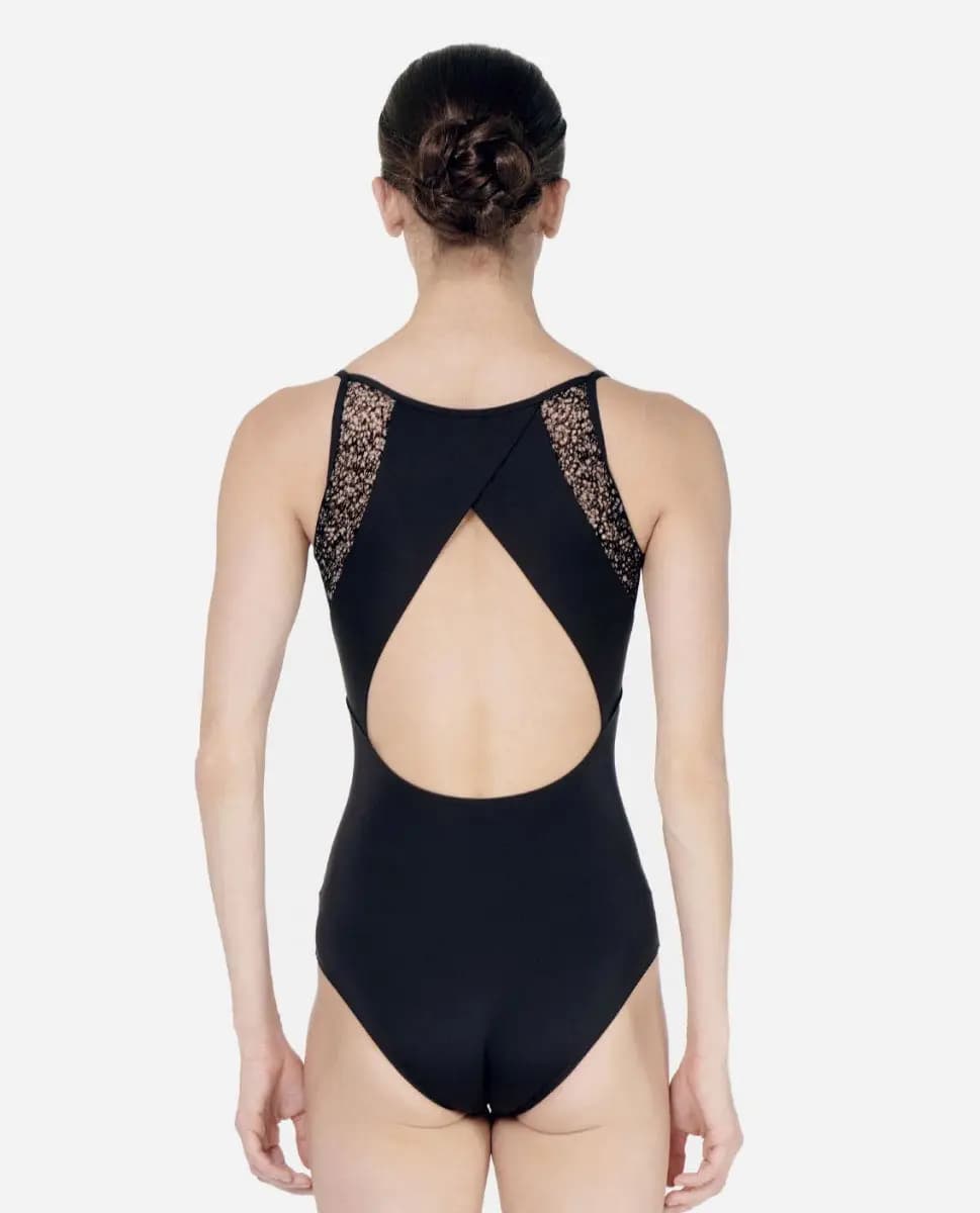 Camisole Flocked Mesh Leotard Dayna