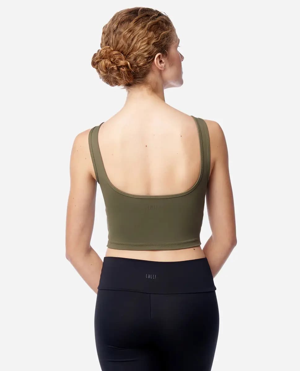Womens High Neck Tank Crop Top Mary