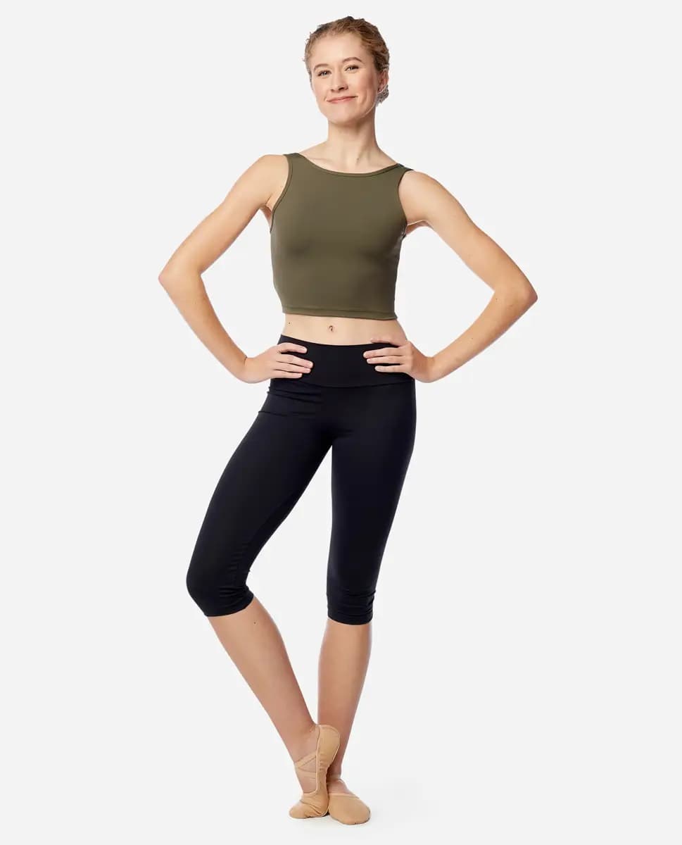 Womens High Neck Tank Crop Top Mary