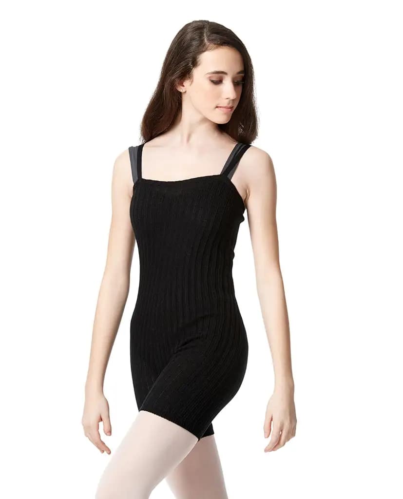 Knitted Rib  Camisole Warm Up Biketard