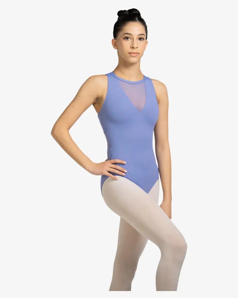 Womens High Neck Mesh Leotard Aaliyah