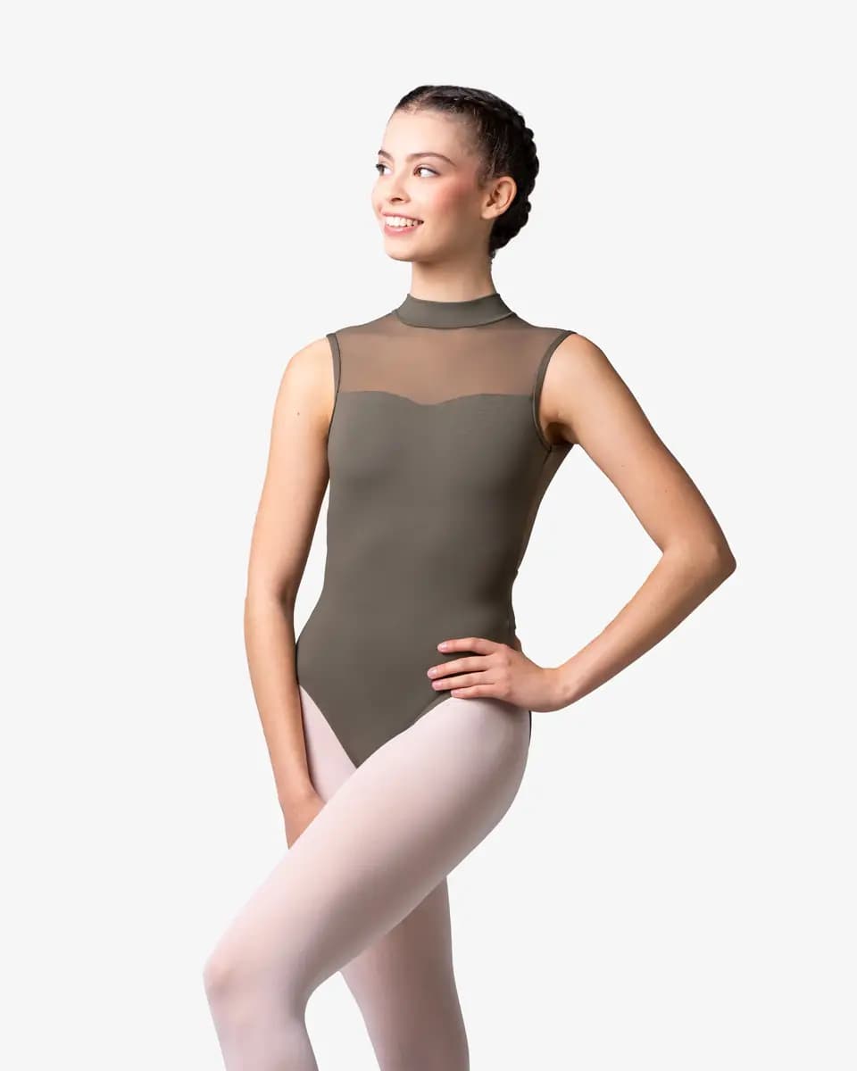 Womens Mock Neck Leotard Marcella