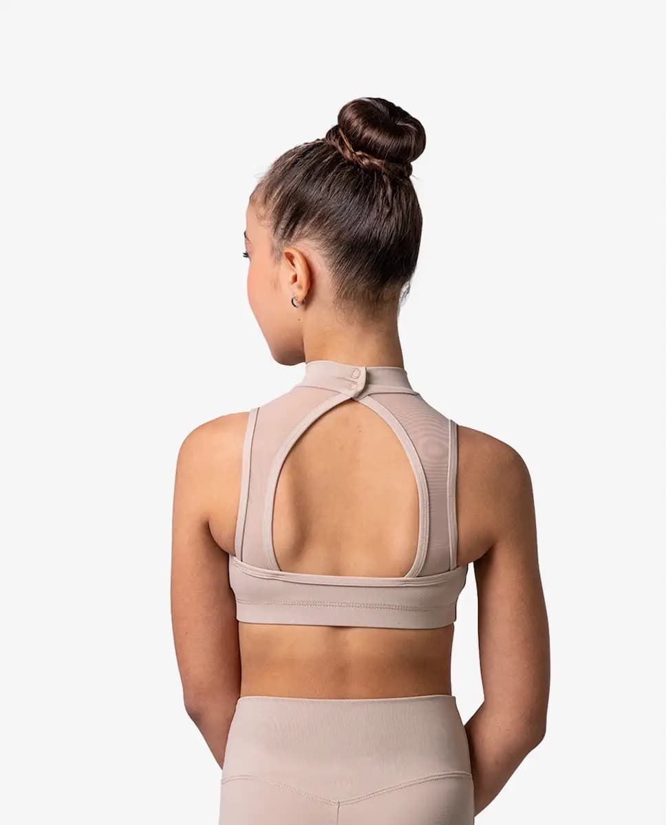 Girls’ Mock Neck Dance Top