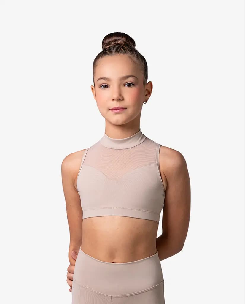 Girls’ Mock Neck Dance Top